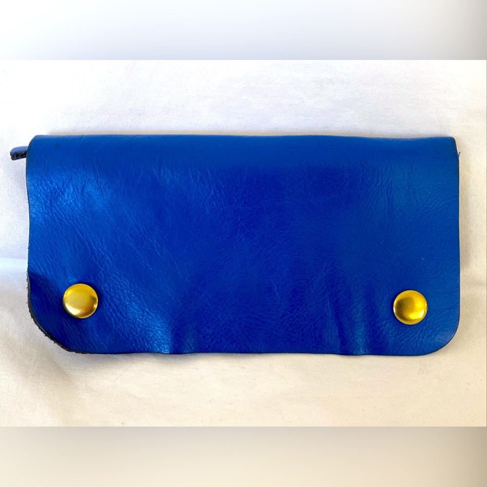 Minor History THE LEDGER ROYAL BLUE LONG WALLET 100% Leather VGC